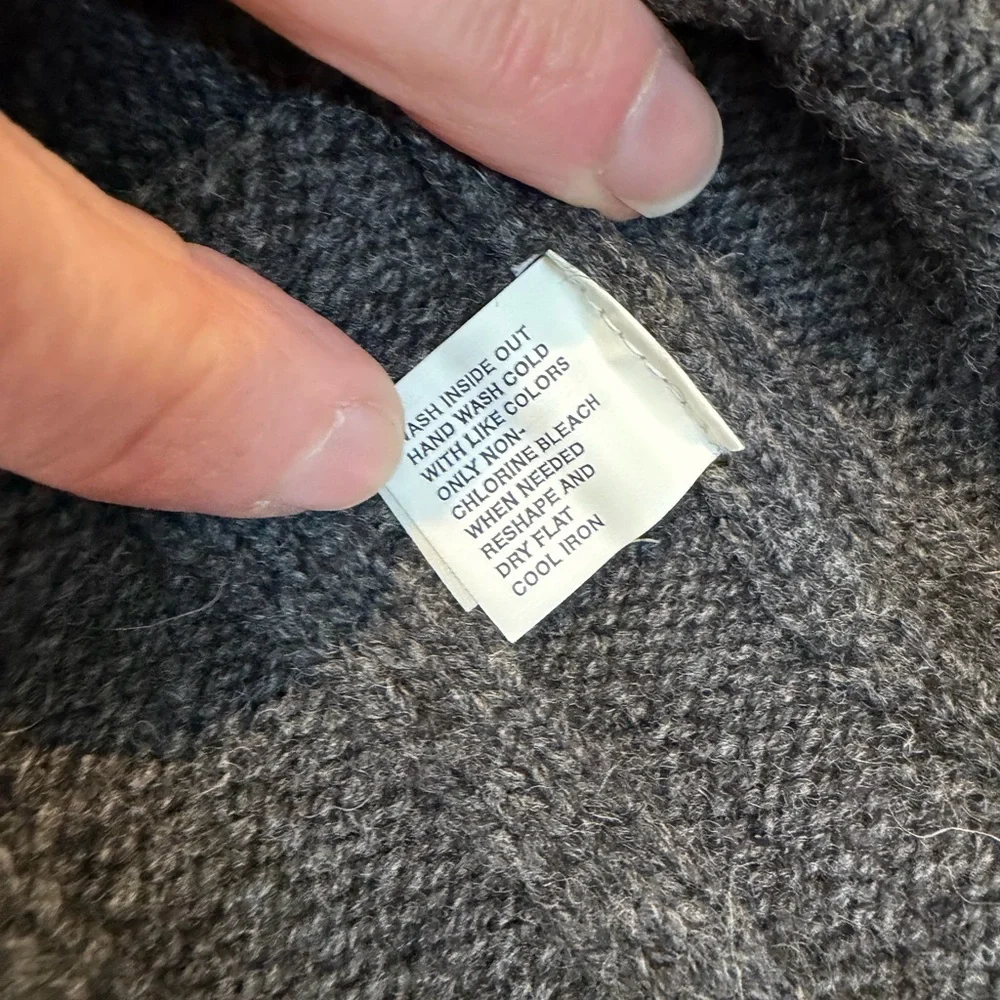 GAP Holiday 2003 Lambs' Wool Pullover Quarter Zip Ribbed Sweater / large